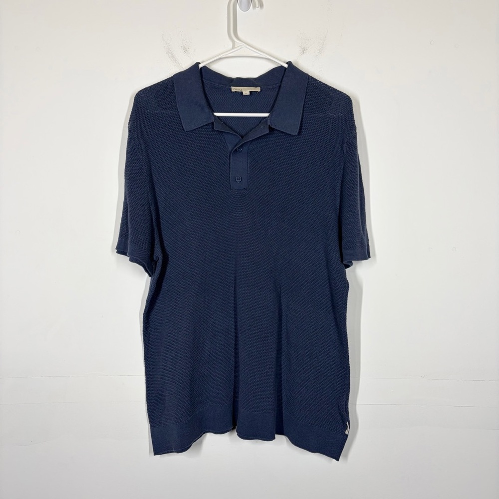 Onia Men’s Textured Knit Polo Size XL